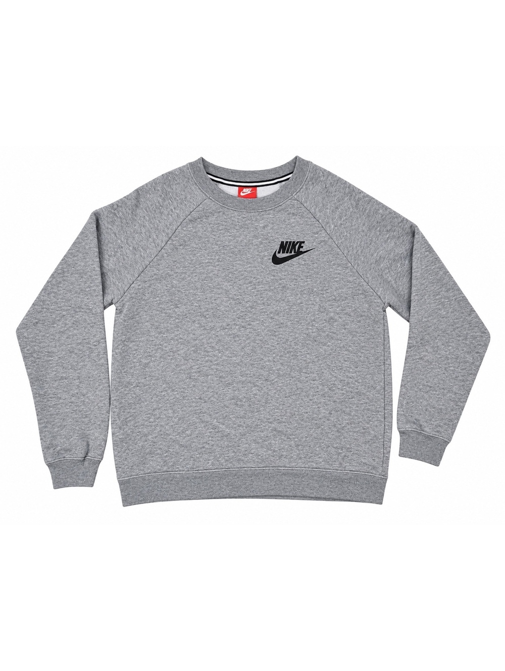 Nike Sportswear Women’s Gray Crewneck Sweatshirt Black Logo Size S